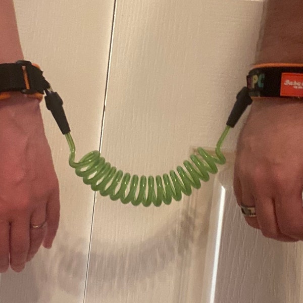 Adult sized coiled wrist leash