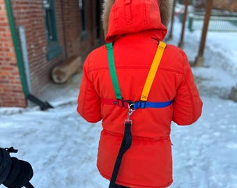 MiniMax 2.0 XL ultrarobust gångsele med koppel för barn, tonåringar och vuxna. Perfekt för autism, ADHD, särskilda behov och rymning.