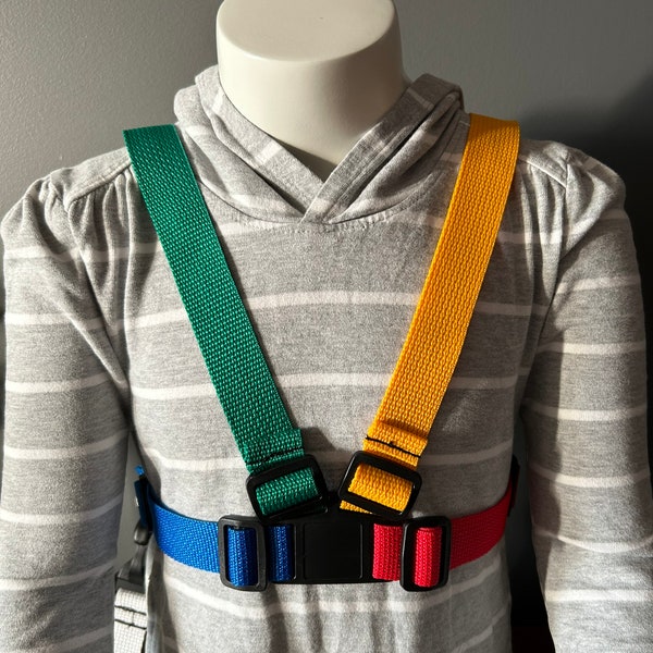 Autism Awareness colored SecureMax walking harness.