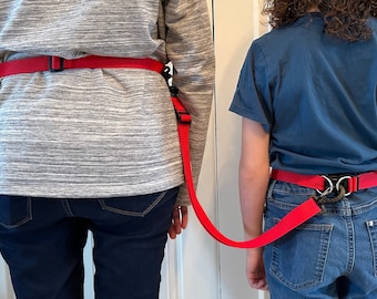 2gether belt, de nieuwe manier om bij elkaar te blijven. Voor autisme, ADHD, speciale behoeften, schaking. Taille loopharnas