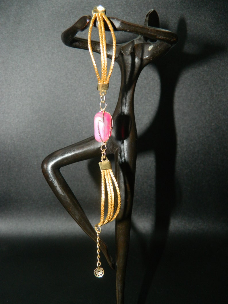 Capim Dourado armband met diverse gekleurde edelstenen afbeelding 4