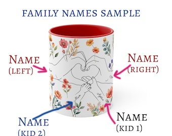 Russian Mom Gift Mug, Russian Family Custom Names Gift, кружка лучшей мамы, Mother's Day, birthday present personalized mug for mama
