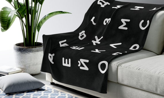 Russian ABC Blanket Learn Russian Blanket for kid, Unique Gift for Russian Culture Lovers, Russian family present, baby-shower fun alphabet