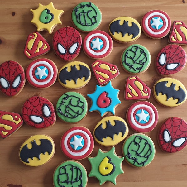 BirthdayBiscuits,PartyFavours,Heroes Biscuits