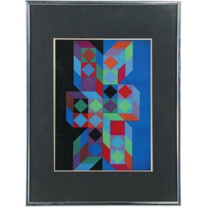 Victor Vasarely (Hungary 1906 - France 1997) silkscreen / serigraph op art signed