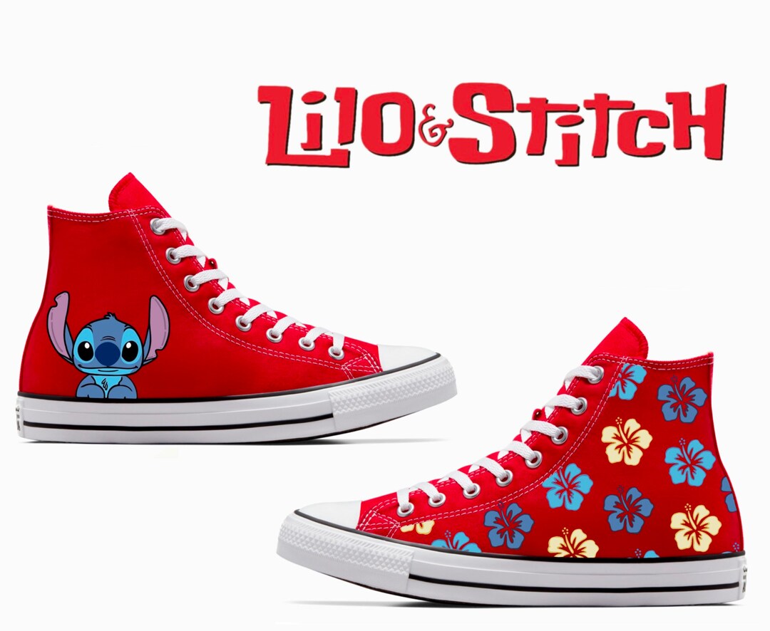 Lilo and Stitch Custom Painted Converse - Etsy