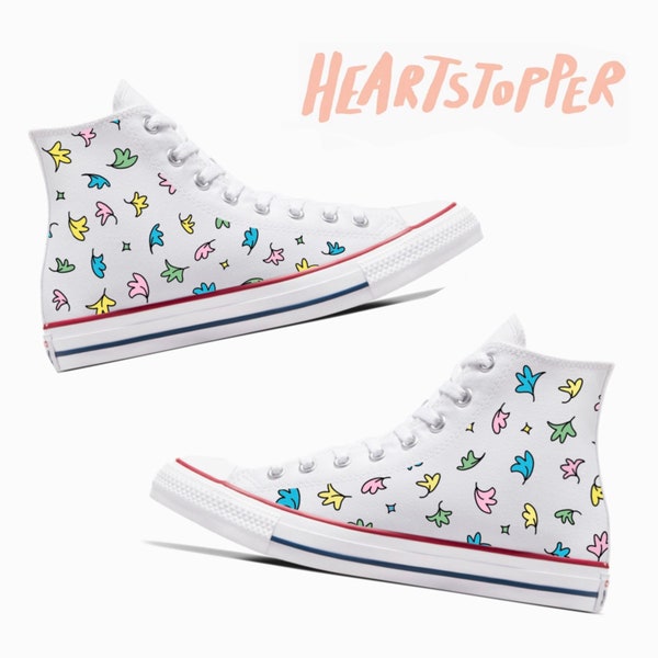 Heartstopper Leaves- Custom Painted Converse