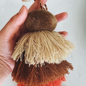 Big Circle tassels | colorful ornament charm | christmas tree decor| mexican pom pom | pompoms | sacred heart hearts | mexican decoration