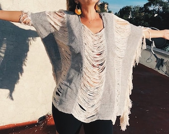 Zipolite Long Top Coverup | cotton loom | beach coverup | creative shirt | bridal look | boho dress | bride outfit | bachelorette coverup