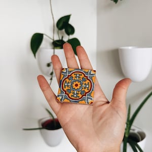 5x5cm Super Stärke Mexikanische Fliesen Magnete | Kühlschrankmagnete | Kreative Magnete |Handbemalte Kühlschrankkeramik| Bunt|Talavera Keramik
