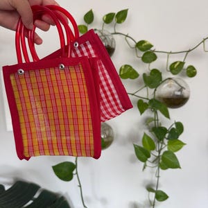 Our Smallest Mexican Plastic Candy Purse 6x5 in | Mesh Market Bag | child&#39;s bag | colorful candy bag | reusable | kids bag | halloween bag