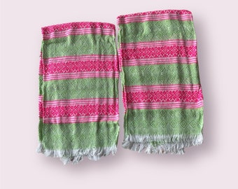 Juego de toallas de algodón mexicano bordadas / Toallas de viaje de secado rápido