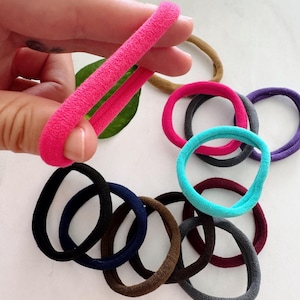 Varietätenpackung | Feste Farbe elastische Haargummis, Massengroßverkauf sortierte feste Farbe Haargummis, wählen Sie Ihre Farben Knitterlose elastische Haargummis
