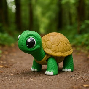 3D Printed Turtle Figurine – Cute Reptile Decor, Toy, or Gift