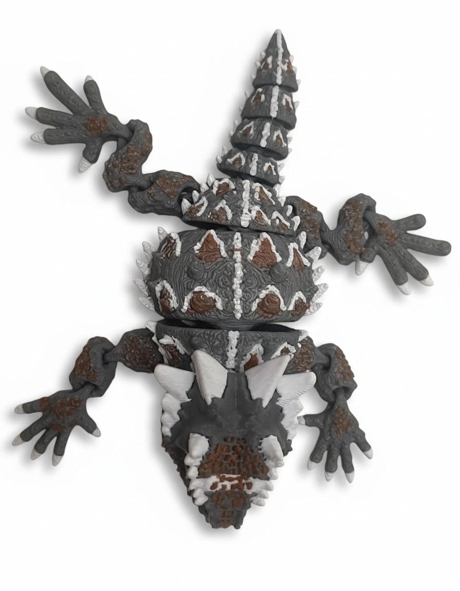Horned Lizard 3D Print – Texas Horny Toad Figurine – Articulated