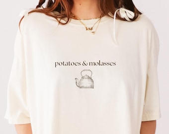 Potatoes and Molasses Comfort Colors Shirt, Over the Garden Wall, Wirt and Greg Minimalist Shirt, Halloween Harvest Festival, Unisex