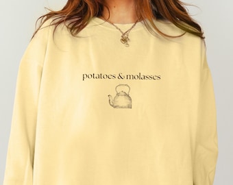 Potatoes and Molasses Comfort Colors Sweatshirt, Over the Garden Wall, Wirt and Greg Minimalist Shirt, Halloween Harvest Festival, Unisex