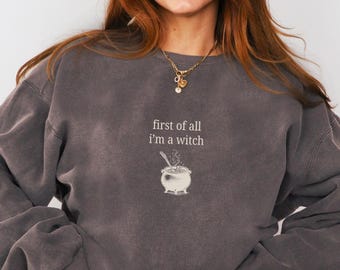 RPG Witch Class Comfort Colors Sweatshirt, Tabletop RPG, I'm a Delight Meme Shirt, Unisex