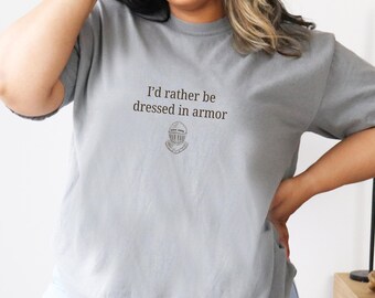 Medieval Knight Armor Comfort Colors Unisex Shirt, Meme Fantasy Lover Gift