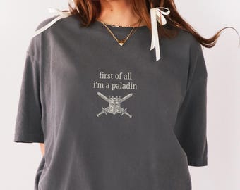 RPG Paladin Class Comfort Colors Shirt, Tabletop RPG, I'm a Delight Meme Shirt, Unisex