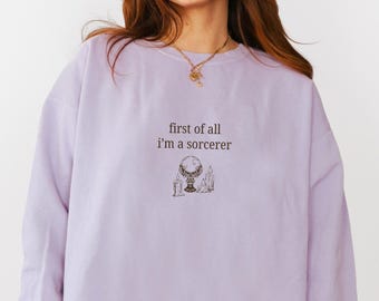 RPG Sorcerer Class Comfort Colors Sweatshirt, Tabletop RPG, I'm a Delight Meme Shirt, Unisex
