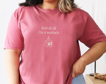 RPG Warlock Class Comfort Colors Shirt, Tabletop RPG, I'm a Delight Meme Shirt, Unisex