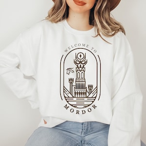 Mordor Sweatshirt, Fantasy Book Lover Gift, Hobbitcore, The Fellowship, Middle Earth, JRR Tolkien Unisex Crew Neck Sweatshirt