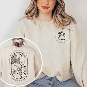 Beorn&#39;s Cabin Hobbits Unisex Sweatshirt, Lord of Hobbiton, Fantasy Book Lover Gift, JRR Tolkien Geek Gift, Bear Shirt, Hobbitcore