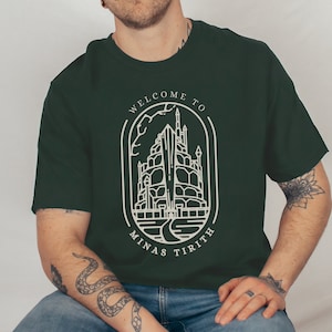 Minas Tirith Gondor Shirt, Fantasy Book Lover Gift, JRR Tolkien, The Fellowship, Middle Earth, Hobbitcore, Geek Gift, Unisex