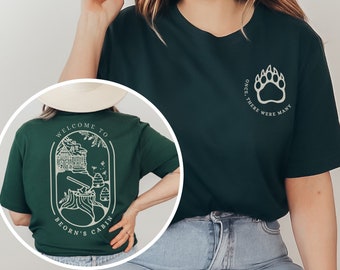 Camiseta unisex de Hobbits de la Cabaña de Beorn, Señor de Hobbiton, Regalo para amantes de los libros de fantasía, Regalo geek de J. R. R. Tolkien, Camiseta de oso, Hobbitcore