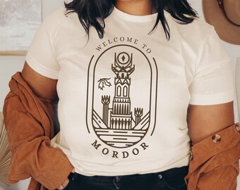Camiseta de Mordor, regalo para amantes de los libros de fantasía, Hobbitcore, La Comunidad, Tierra Media, camiseta gráfica de J. R. R. Tolkien, unisex