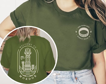 Mordor Shirt, Fantasy Book Lover Gift, Hobbitcore, The Fellowship, Middle Earth, JRR Tolkien Graphic Tee, Unisex