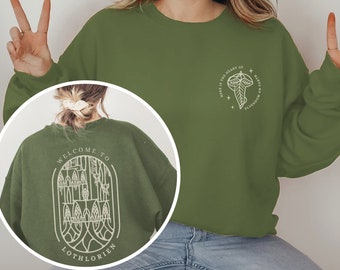 Lothlorien Unisex Sweater, Lady of the Wood, Fantasy JRR Tolkien Book Lover Gift, Legolas Elven Shirt, Geek Gift, Hobbitcore