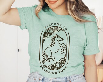 Prancing Pony Shirt, Fantasy Inn, Town of Bree, Book Lover Gift, The Fellowship, JRR Tolkien Aragorn Shirt, Hobbitcore