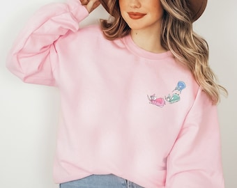 Fairy Godmothers Sweatshirt, Sleeping Beauty, Three Good Fairies, Cottagecore, Fairycore, Unisex Crew Neck Sweatshirt
