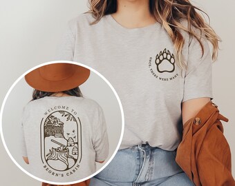 Camiseta unisex de Hobbits de la Cabaña de Beorn, Señor de Hobbiton, Regalo para amantes de los libros de fantasía, Regalo geek de J. R. R. Tolkien, Camiseta de oso, Hobbitcore