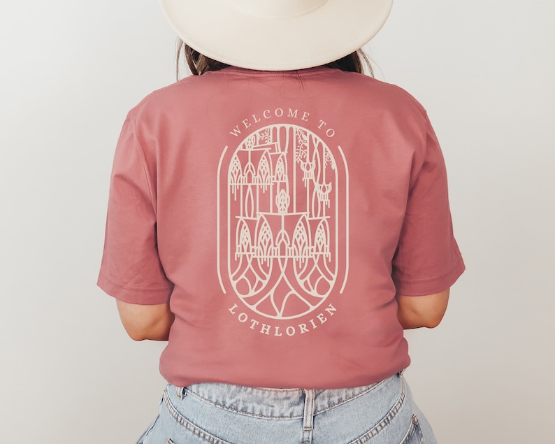 Welcome to Lothlorien Shirt back view in the color Mauve