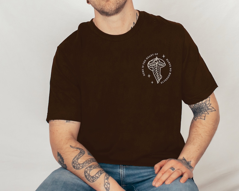Welcome to Lothlorien Shirt front view in the color Oxblood Black