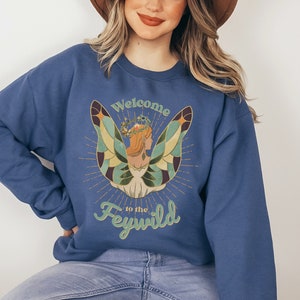 Feywild Fairy-uniseks sweater, fantasy-rollenspel op tafel, Fairycore, Dungeons and Dragons, Welcome to the Feywild-sweater