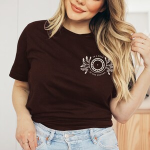 Welcome to the Shire Shirt front view in the color Oxblood Black
