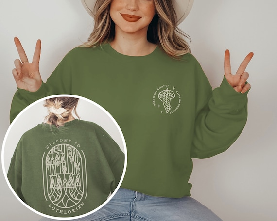 Lothlorien Unisex Sweater, Lady of the Wood, Fantasy JRR Tolkien Book Lover Gift, Legolas Elven Shirt, Geek Gift, Hobbitcore