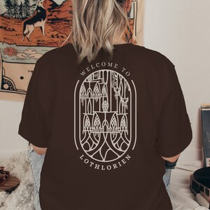 Welcome to Lothlorien Shirt back view in the color Oxblood Black