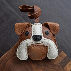 Französische Bulldogge Stecker Hund Schlüsselring Tasche Anhänger Zipper Gift IN - Foto 5
