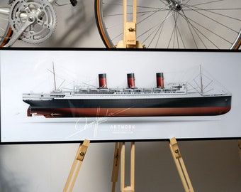 SS Ile De France 1927 | 1m long | Giclée