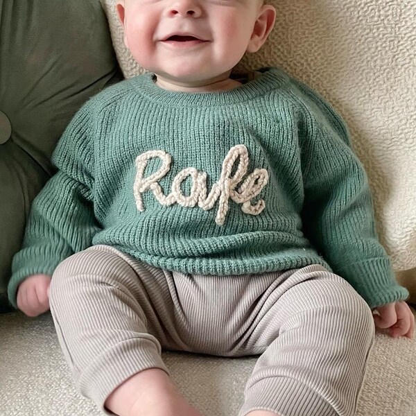 Knitted Baby Jumper Etsy