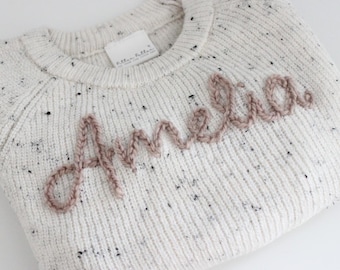 Personalised Knitted Jumper | Baby Jumpers | Name Jumper | Keepsake Jumper | Hand Stitched | Bespoke