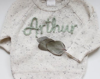 Personalised Knitted Jumper | Baby Jumpers | Name Jumper | Keepsake Jumper | Hand Stitched | Bespoke