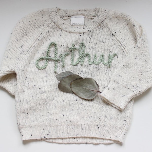 Personalised Knitted Jumper | Baby Jumpers | Name Jumper | Keepsake Jumper | Hand Stitched | Bespoke