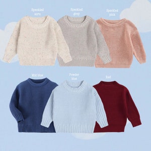 Personalised Knitted Jumper Baby Jumpers Name Jumper Keepsake Jumper