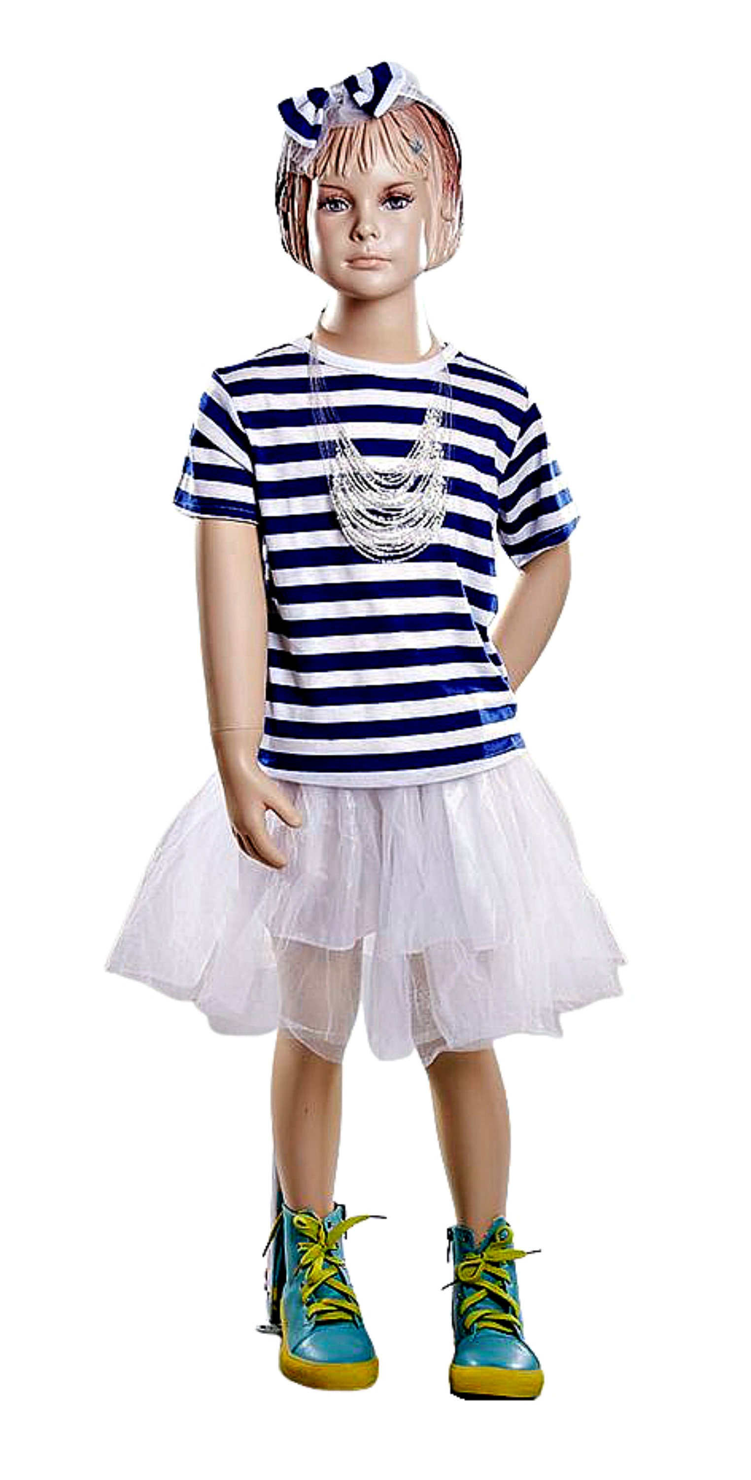 USAKHV Realistic CHILD GIRL Fiberglass Mannequin Full Body Model Stand ...